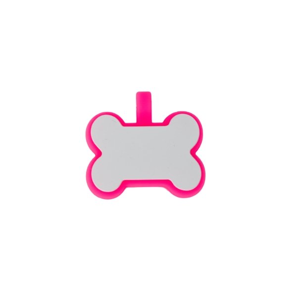 Home placa hueso para collar de perro blanca copy